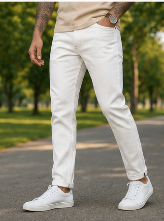 White Ankle Denim