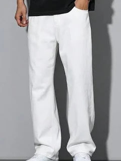 White Straight Denim